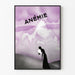 Künstlerischer Poster Anämie - Vintage-Illustration in Violett und Schwarz