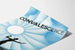 Vintage-Poster Genesung, grafisches Design in Blau und schwarze Silhouette