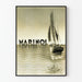 Vintage-Poster Marinol mit Segelschiff und Meeresgrund