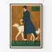 Vintage-Poster PKZ Herren im Mantel mit Hund für Wanddekoration
