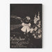 Vintage-Poster Martha-Jane in Schwarz-Weiß