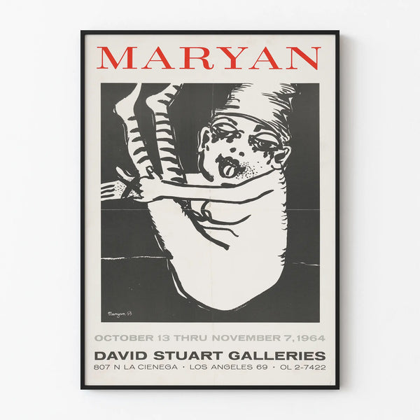 Ausstellungsposter Maryan 1964 - David Stuart Galleries Los Angeles