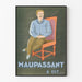 Dekoratives Poster Porträt Maupassant Vintage