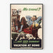 Vintage-Poster Wanddekoration Urlaub zu Hause