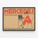 Vintage Mercedes Schreibmaschinen-Poster für Wanddekoration — gerahmtes Bild an der Wand