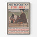 Vintage-Poster Metropolitan für Juli - Retro-Reiterei-Illustration
