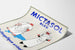 Vintage-Werbeplakat Mictasol Blau Harnantiseptikum