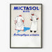 Vintage-Werbeplakat Mictasol Blau Harnantiseptikum