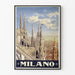 Retro-Poster Mailand Kathedrale Dekorativ