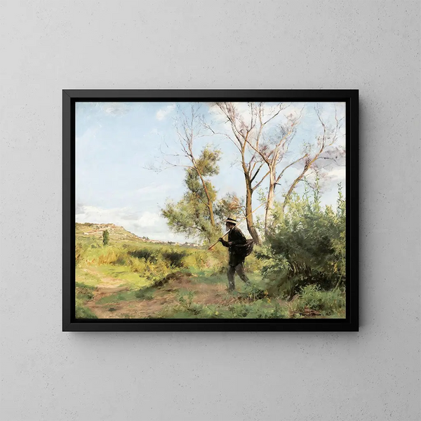 Ein Porträt auf Holz von Pré Pidole - Émile Friant — gerahmtes Bild an der Wand