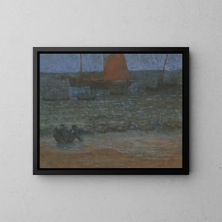 mile Jourdan - Marine Au Crpuscule.webp