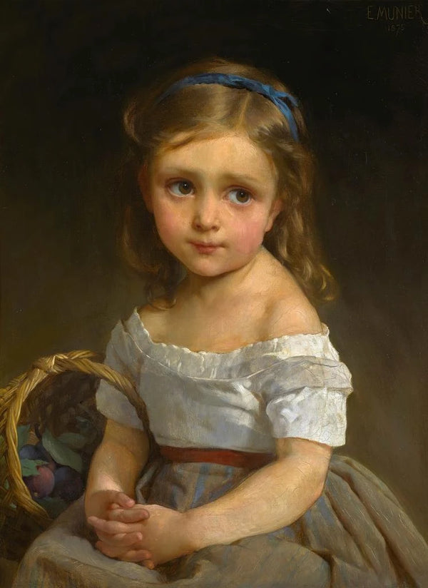 mile Munier - Girl with basket of plums.webp