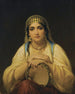 Die Frau mit Tamburin - Émile Vernet-Lecomte — Ansicht des Kunstwerks