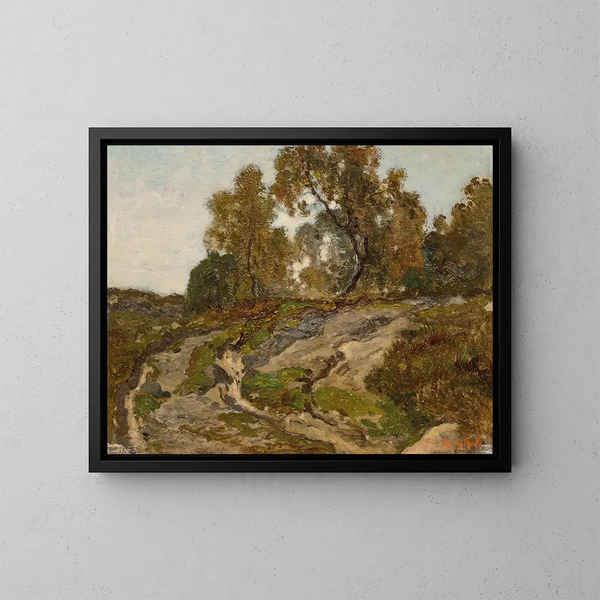 Landschaftsbild - Émile van Marcke — gerahmtes Bild an der Wand