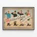 Vintage-Militärposter mit Soldaten in historischer Uniform — gerahmtes Bild an der Wand