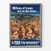 Vintage-Militärposter 'Millionen von Truppen sind in Bewegung'