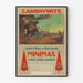 Vintage-Poster Minimax tragbarer Feuerlöscher für Wanddekoration