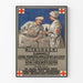 Vintage-Poster zur Sammlung von Flaschen für kranke Soldaten