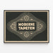 Modernes schwarze und beige Dekorationsposter mit geometrischem Design — gerahmtes Bild an der Wand