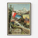 Vintage-Poster Mont-Cervin Mont-Rose Eisenbahn Viège-Zermatt