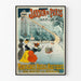 Vintage-Poster mit Wasserachterbahnen im Jardin de Paris