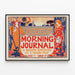 Vintage Morgen Journal Poster - Retro Wanddekoration Poster — gerahmtes Bild an der Wand