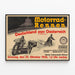 Vintage-Poster Rennkurs Motorrad Deutschland gegen Österreich 1936 — gerahmtes Bild an der Wand