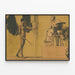 Kunstposter im Vintage-Stil von der Münchner Kunstmesse Franz Stuck, jährliche Kunstausstellung — gerahmtes Bild an der Wand