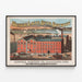 Altes Poster der Munich Lager Beer Brauerei in Boston — gerahmtes Bild an der Wand