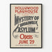 Vintage-Poster Hollywood Playhouse Mystery of Broadwalk Asylum