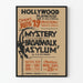 Vintage-Poster Mystery of Broadwalk Asylum Hollywood Playhouse