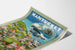 Vintage-Poster von Nantucket Village und Meer