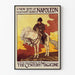 Vintage-Illustrationsposter von Napoleon auf dem Pferd