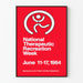 Vintage-Poster National Therapeutic Recreation Week 1984 Wanddekoration