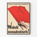 Vintage roter Wahlplakat für die sozialistische Wahl