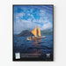 Traditioneller polynesischer Boot-Poster auf dem Ozean
