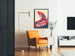 Vintage-Poster Ritter rot und blau NESAL Wanddekoration