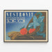 Vintage-Poster Nestrovit Vitamine A, B1, C, D — gerahmtes Bild an der Wand