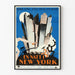 Vintage-Poster von New York bei Nacht – Retro-Wanddekoration