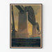 Vintage-Poster vom Pont Alfred H. Smith an der Hudson-Fluss - New York Central Lines
