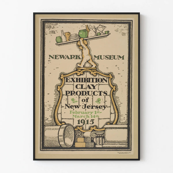 Ausstellungsposter Newark Museum - Tonprodukte aus New Jersey 1915