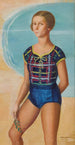 Badende an der Smaragd-Küste Portrait von Martine Abraham - Ángel Zárraga — Ansicht des Kunstwerks
