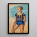 Badende an der Smaragd-Küste Portrait von Martine Abraham - Ángel Zárraga — gerahmtes Bild an der Wand