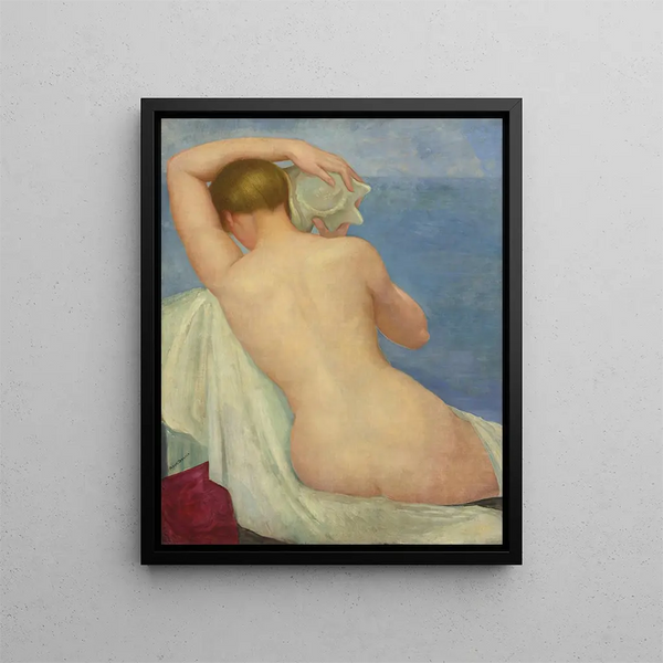 ngel Zrraga - Desnudo de espalda con caracol.webp