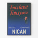 Vintage-Poster Werbung Nican - Retro-Wanddekoration Gesundheit