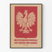 Polnischer patriotischer Poster mit gekröntem Adler und historischem Text