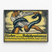 Vintage-Wanddekoration mit Anti-Bolschewismus-Propagandaposter — gerahmtes Bild an der Wand