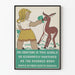 Vintage-Bild poster für Babys und Rehkitz Wanddekoration