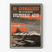 Vintage-Poster U-Boot und Schwefelsäure für Wanddekoration