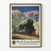 Vintage-Poster Zug North Coast Limited Montana Rockies